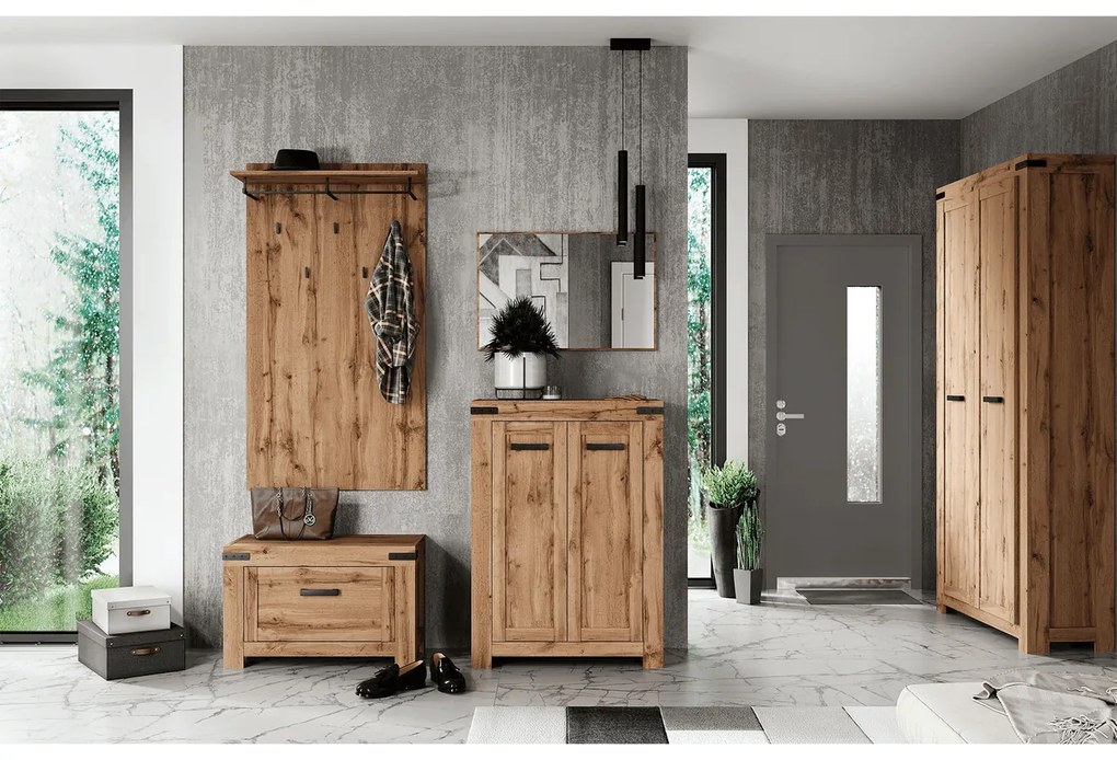 Skriňa MORATIZ 2D/80, dub Wotan