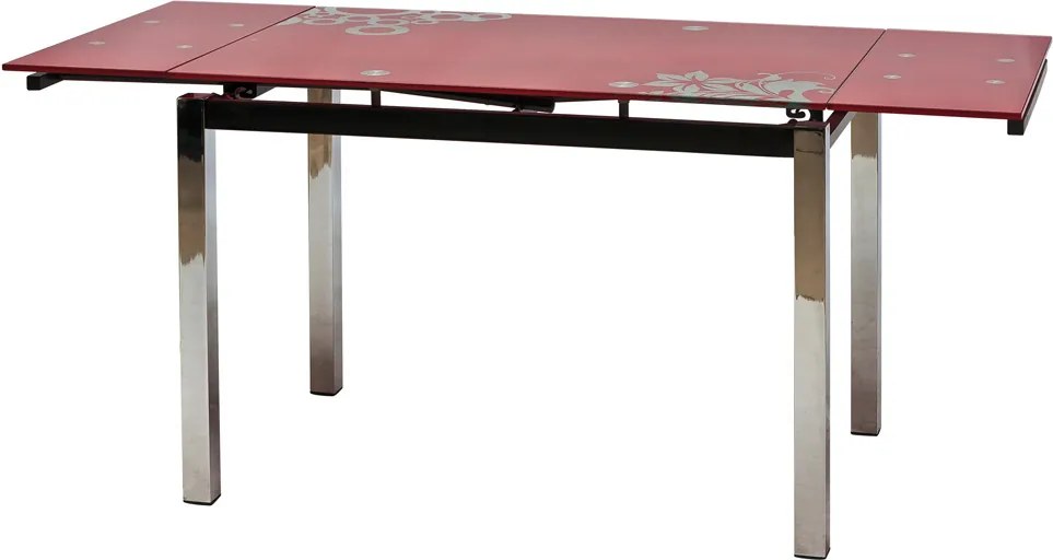 Najlacnejsinabytok GD017 jedálenský stôl rozkladací, červený
