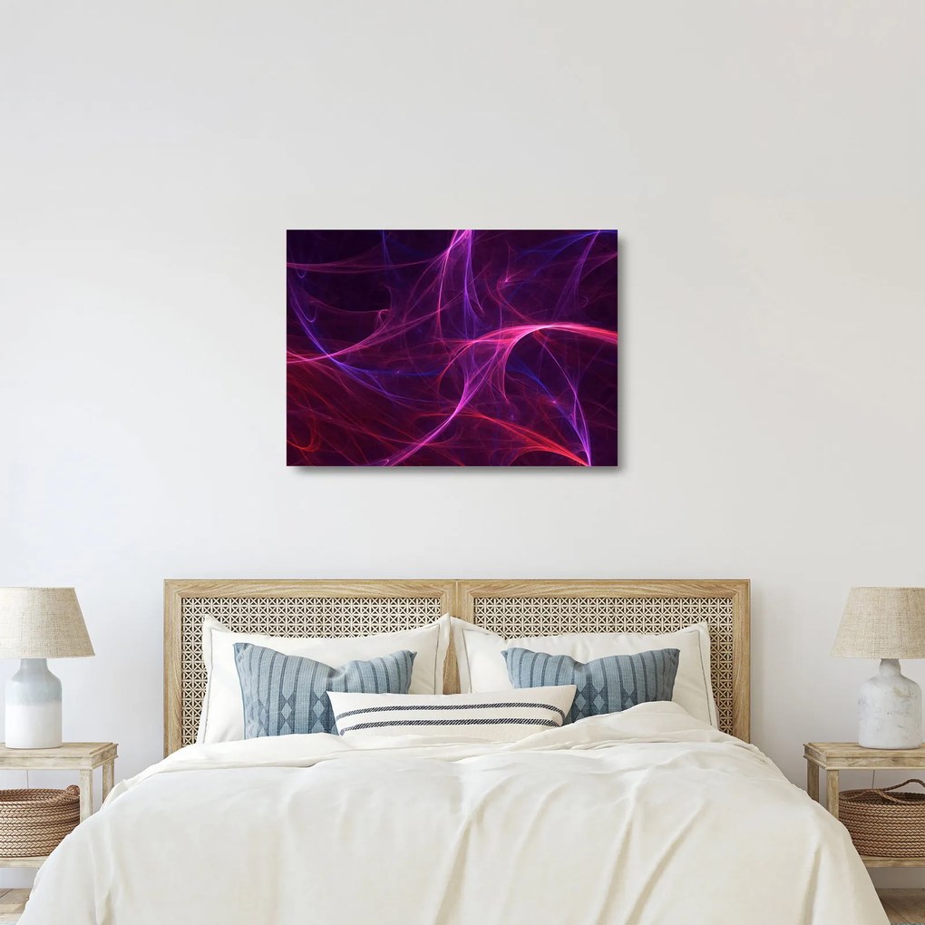 Abstraktný sklenený obraz kriviek (70x50 cm)