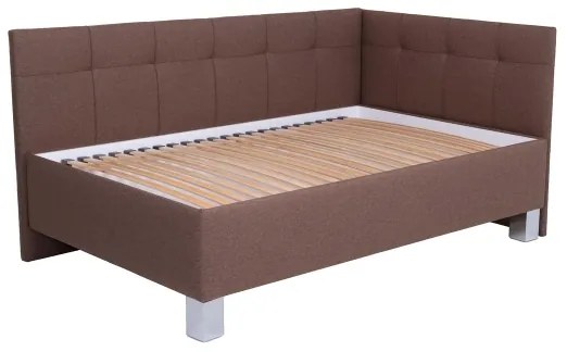 Čalúnená posteľ s matracom a úložným priestorom MARIA PETITE 120x200 cm hnedá