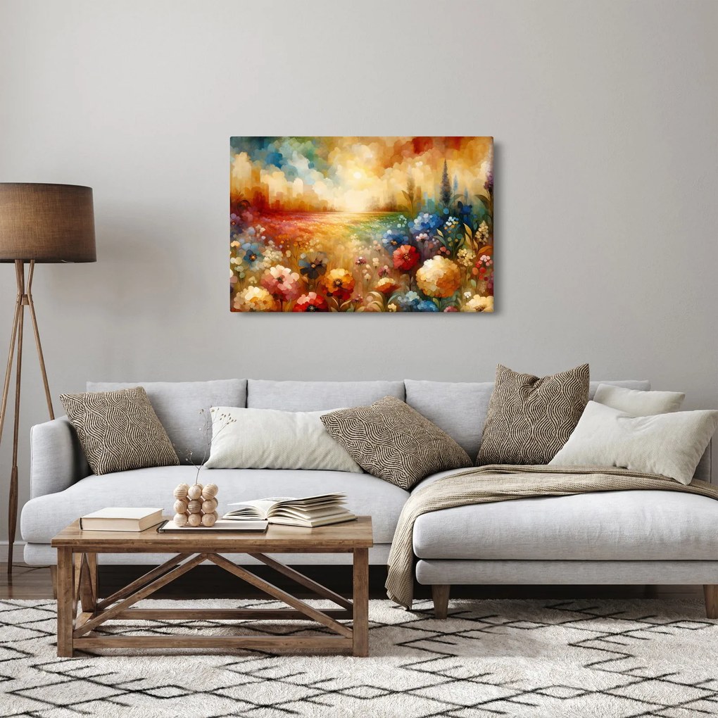 Obraz - Pestrofarebná lúka (90x60 cm)