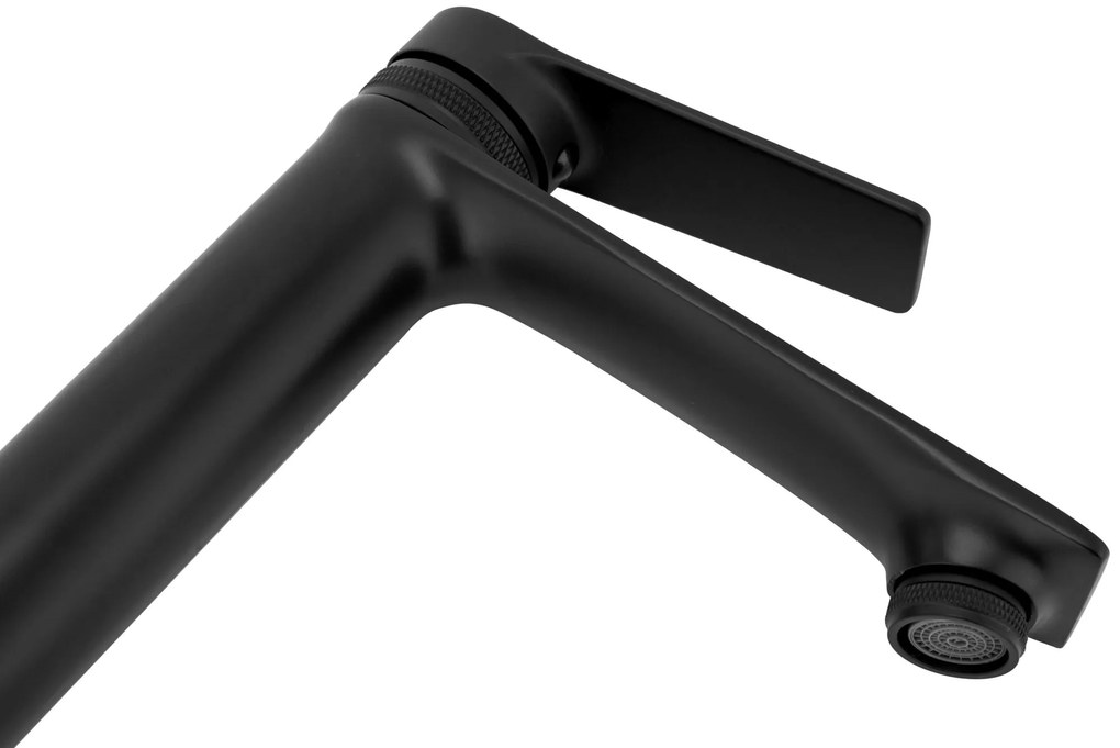 Rea Viral, umývadlová batéria h-180, čierna matná, REA-B2028