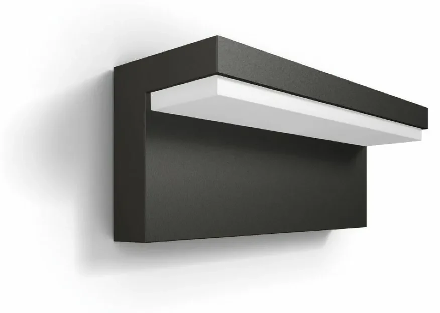 Philips Bustan UltraEfficient vonkajšie nástenné LED svietidlo 3,8 W 4000K, antracit