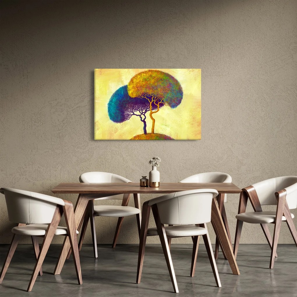 Obraz - Stromy na kopci (90x60 cm)