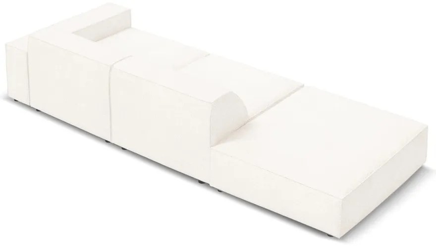 Béžová rohová pohovka z textílie bouclé (ľavý roh) Jodie – Micadoni Home