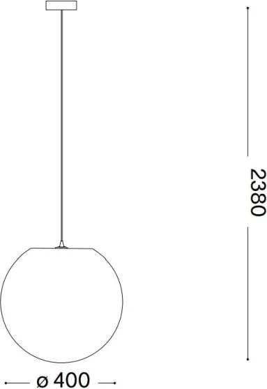 Ideal Lux - Luster na lanku CARTA 1xE27/25W/230V pr. 40 cm biela