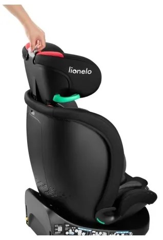 Lionelo - Autosedačka so základňou otočná NAVY i-Size 40-150 cm čierna/červená