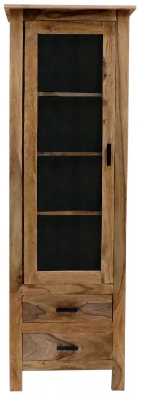 Vitrína Rami 60x180x45 indický masív palisander Only stain