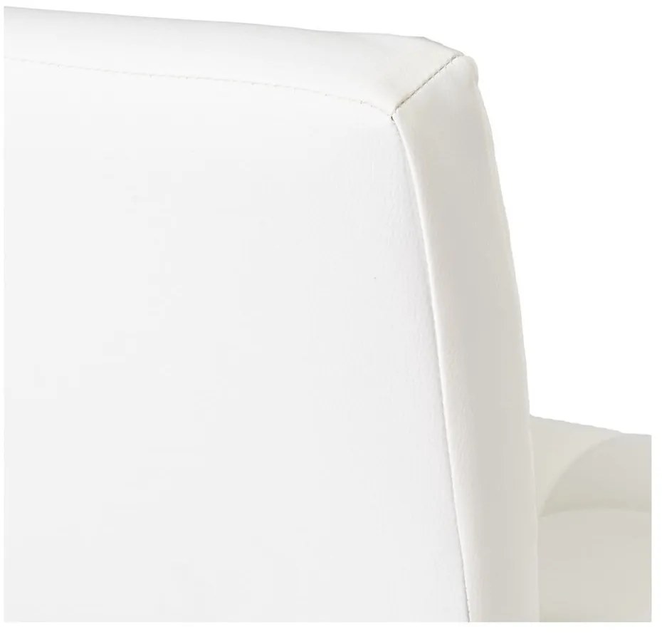 Biele barové stoličky s nastaviteľnou výškou z imitácie kože v súprave 2 ks (výška sedadla 93 cm) – Casa Selección