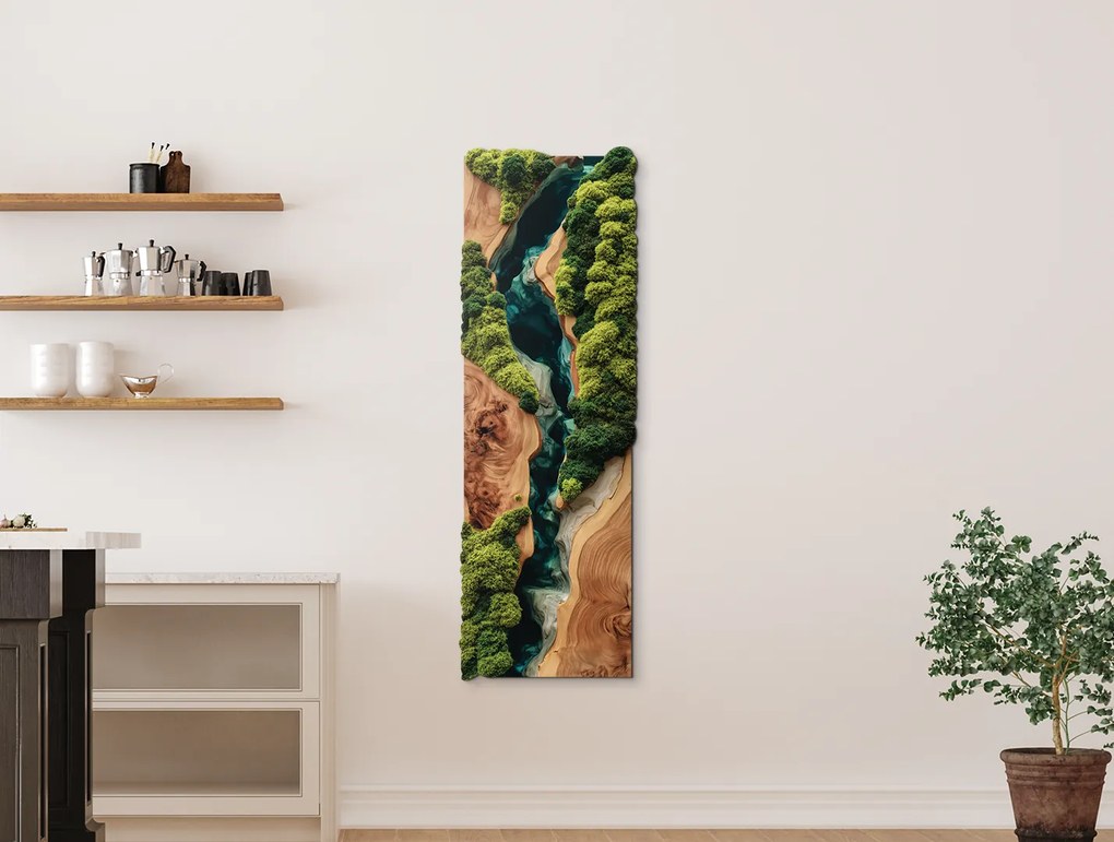 drevko |  Machový obraz Dotyk prírody (UV tlač)  30 x 90 cm