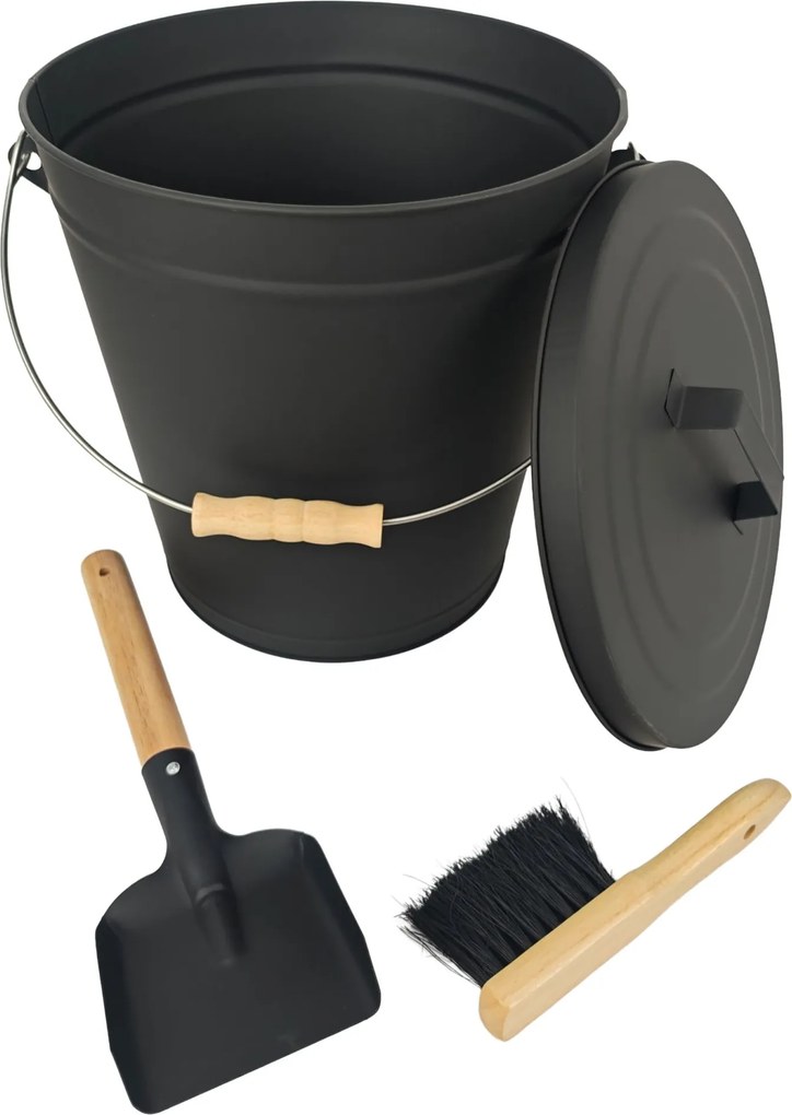 Vedro na popol s kefou a lopatou 20l RD52571