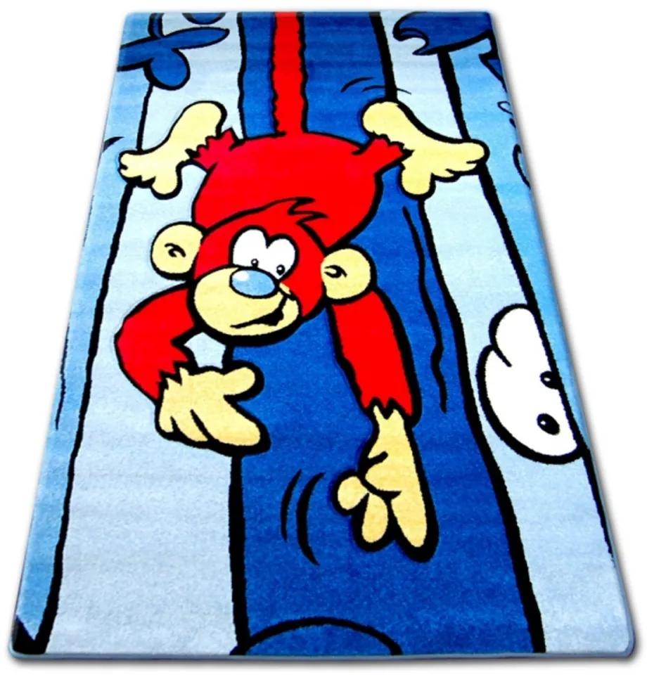 Detský kusový koberec Opičiak modrý, Velikosti 140x190cm