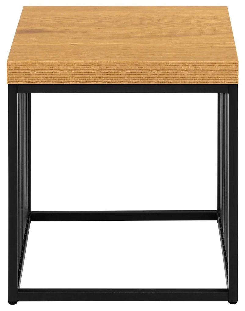 Odkládací stolek Strington 40 cm dub divoký/černý