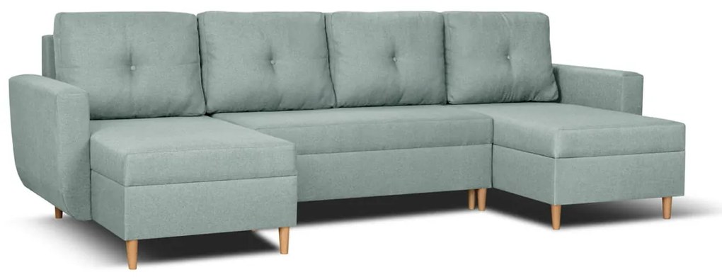Rohová sedacia súprava s funkciou spania DORIS MAX Mätový