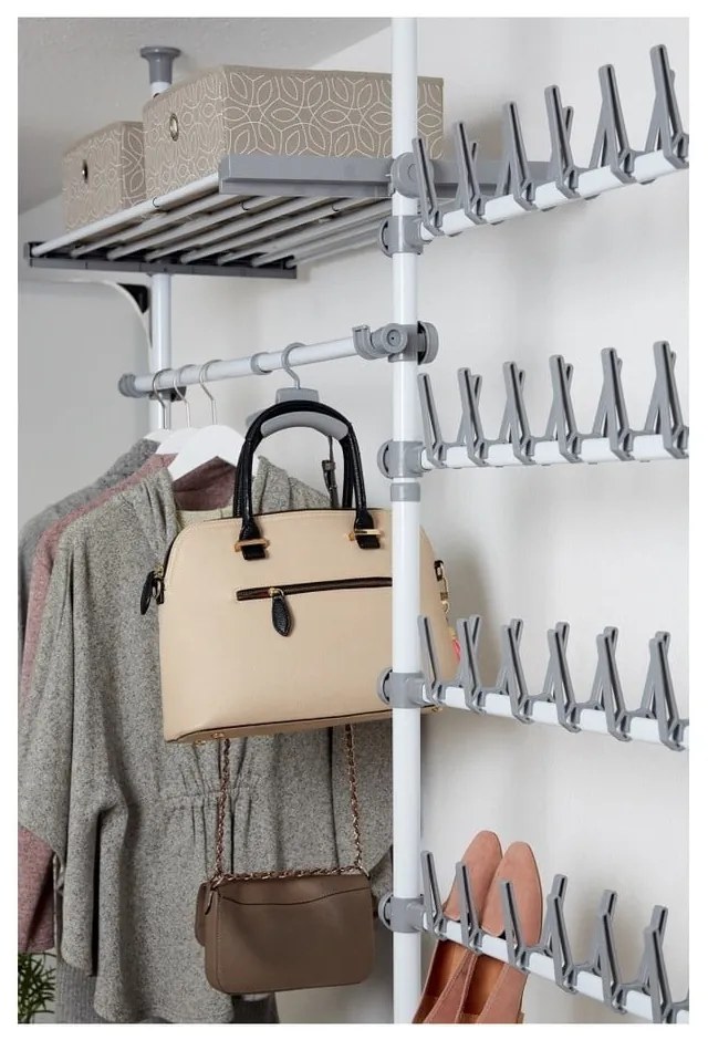 Biely kovový teleskopický stojan na topánky Herkules – Wenko