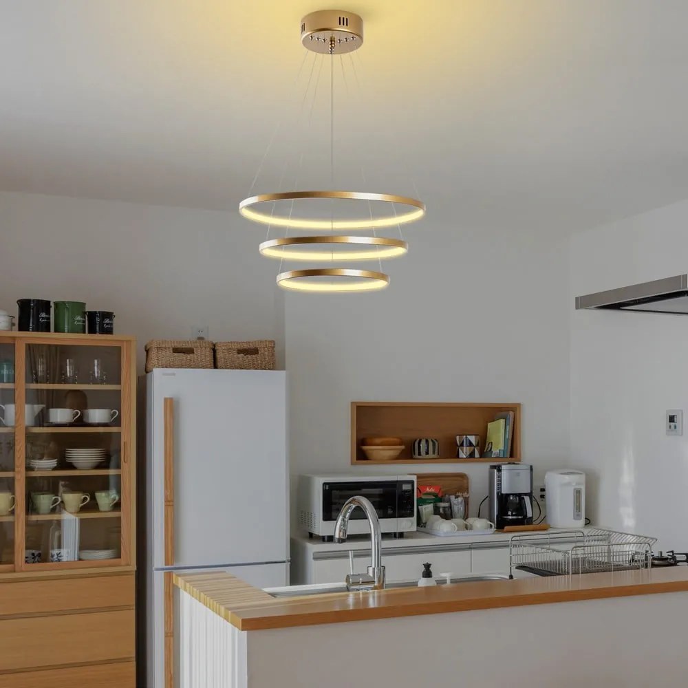 LED závesné svietidlo v zlatej farbe ø 50 cm Simit – Opviq lights