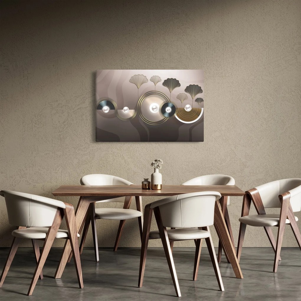 Obraz - Zlatohnedá abstrakcia (90x60 cm)