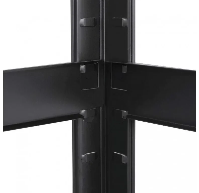 Fistar Regál 2400x1000x400 mm lakovaný 6-policový, nosnosť 1050 kg - ČIERNÝ