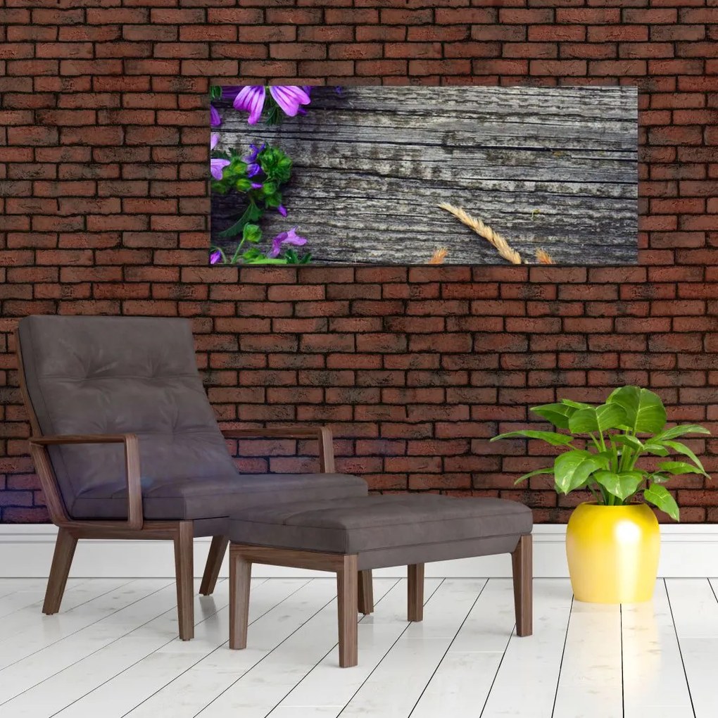 Obraz - lúčne kvety (120x50 cm)