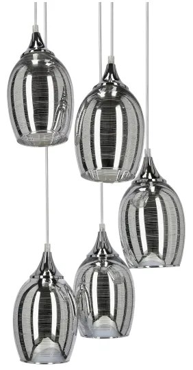 Luster na lanku MARINA 5xE27/60W/230V chróm