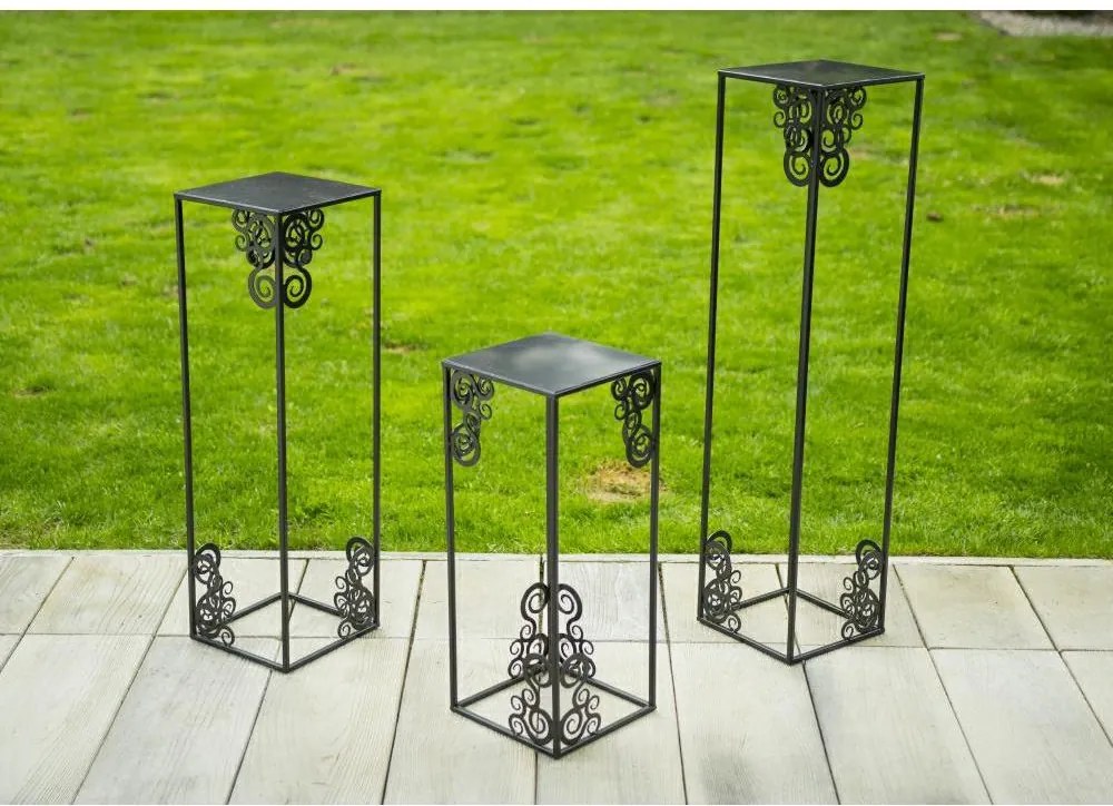 STOJAN NA KVETINÁČ FRAME 60X24X24 CM ČIERNA