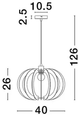 Drevený luster Ottoline 40 biele