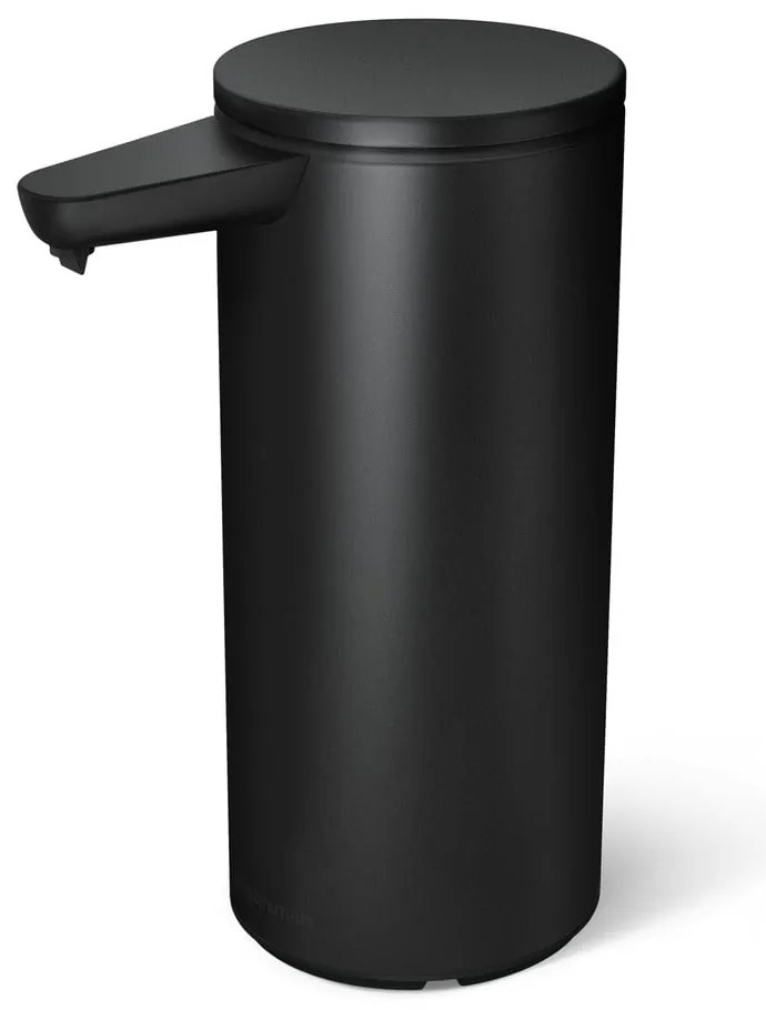 Matne čierny bezdotykový oceľový dávkovač mydla 414 ml – simplehuman