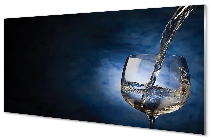 Obraz na skle Biele víno sklo 100x50 cm