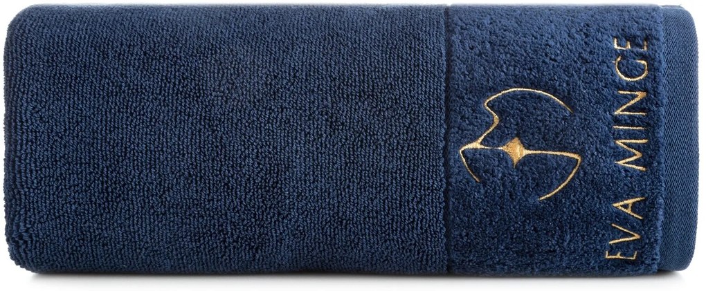 BAVLNENÝ UTERÁK EVA MINGE GAJA 50X90 CM TMAVOMODRÁ