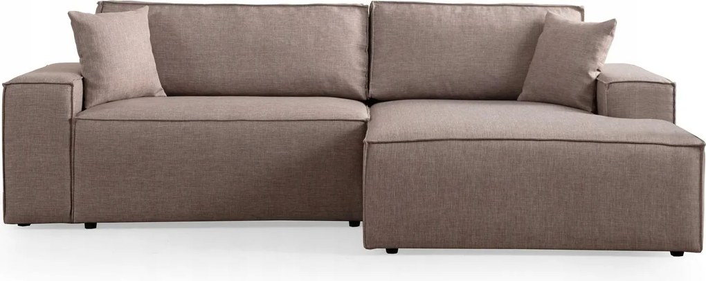 Rohová sedačka Pirlofenzza (s úl. priestorom) (p) (hnedá)