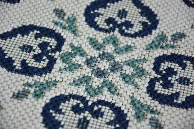 Koberec COLOR 19246/969 SISAL Kvety biely