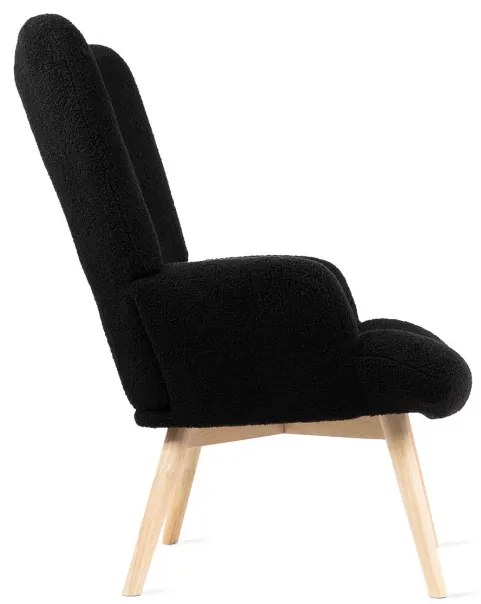 Kreslo MOSS TEDDY BOUCLE čierne ALL 830599