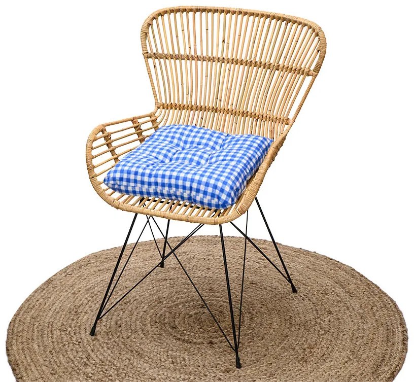 Podložka na stoličku Soft kostička modrý