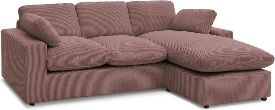 Ružová menčestrová rohová pohovka Belair – Bobochic Paris