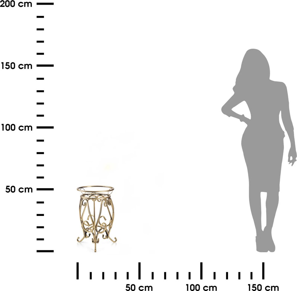 STOJAN NA KVETINÁČ FIORINA 44,5X31 CM ZLATÁ