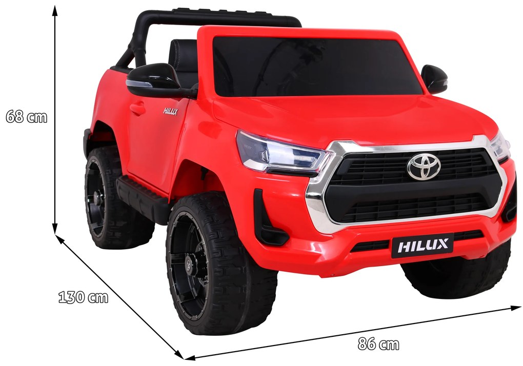 RAMIZ Elektrické autíčko Toyota Hilux DK-HL860 - červená - motor 4x45W - BATÉRIA - 1x12V14Ah - 2024