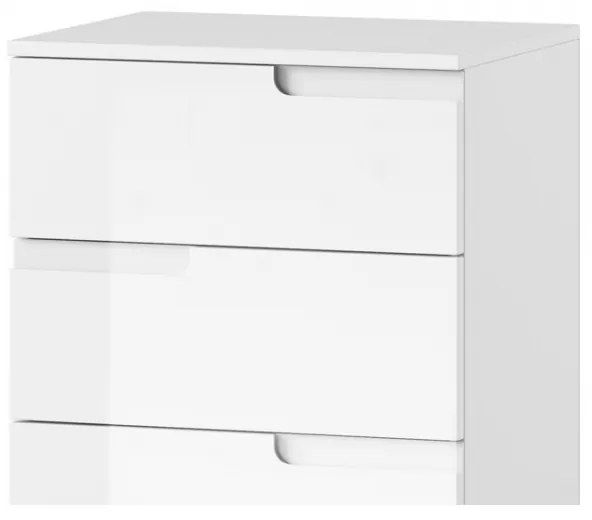 Komoda Selene 2 50 cm biela mat/lesk