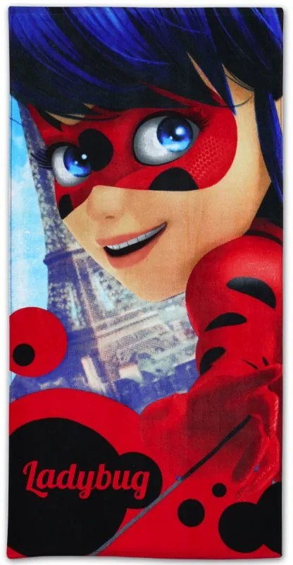 Setino · Plážová osuška Kúzelná lienka v Paríži - Miraculous Ladybug - 70 x 140 cm