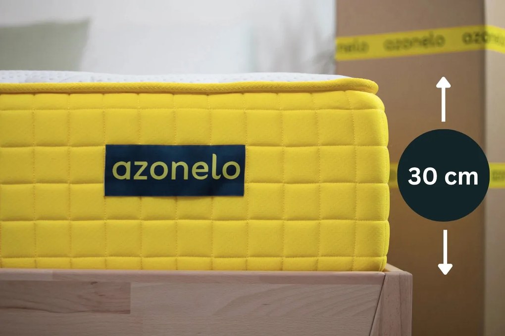 Azonelo Cloud vysoký ortopedický matrac s pamäťovou penou 100x200 cm / 24 cm - poťah s hodvábom