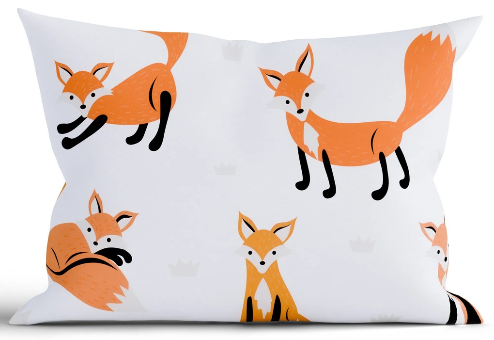 Bavlnená obliečka na vankúš Renforcé 40 × 60 cm - Líšky 02