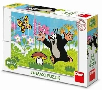 Dino Puzzle Krtko a hríb 66x47cm 24 dielikov v krabici 30x20x6cm 24m+