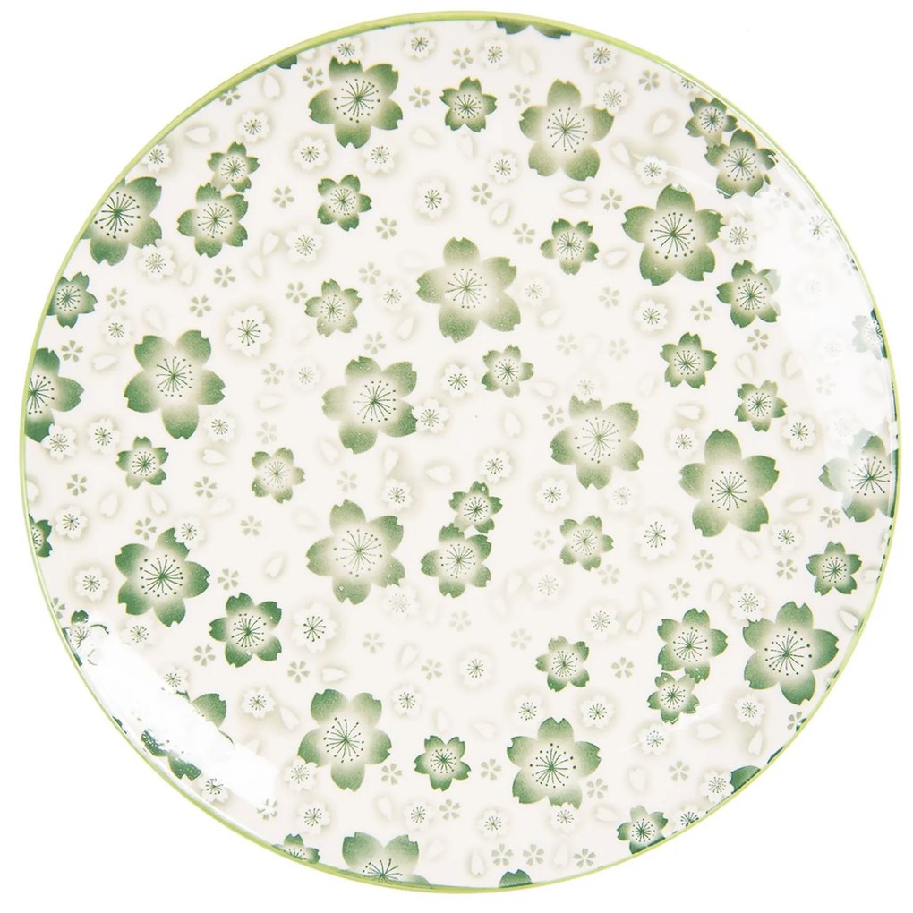 Zelený jedálenský tanier Martine - Ø 26 cm