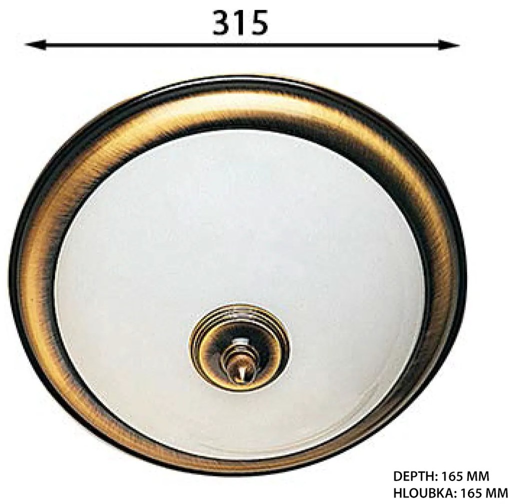 Sapho Sapho, GLOSTER stropné svietidlo 2xE14, 40W, 230V, bronz, AU514
