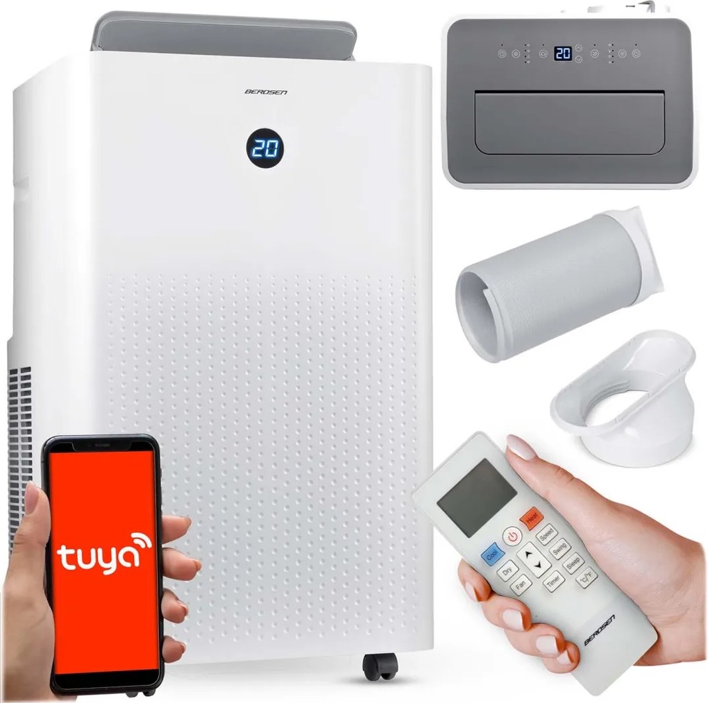 Prenosný klimatizátor 14000 Btu, odvlhčovač vykurovania WiFi 37 l/24 h Berdsen BD-5