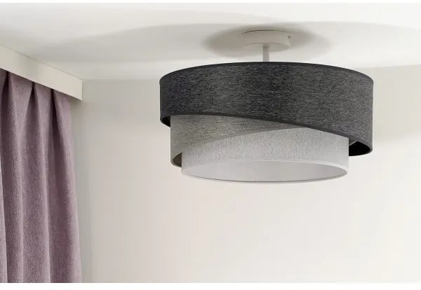 Duolla - Prisadený luster KOBO 1xE27/15W/230V pr. 45 cm šedá/biela