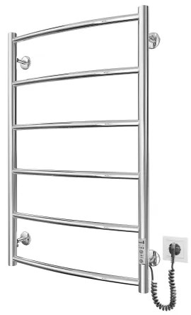 Kúpeľňový rebríkový radiátor CLASSIC 100W/230V 81x53cm nerez/lesklý chróm pravá