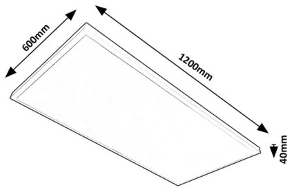 Rabalux 71079 - LED Prisadený panel DAMEK LED/80W/230V 4000K 120x60 cm