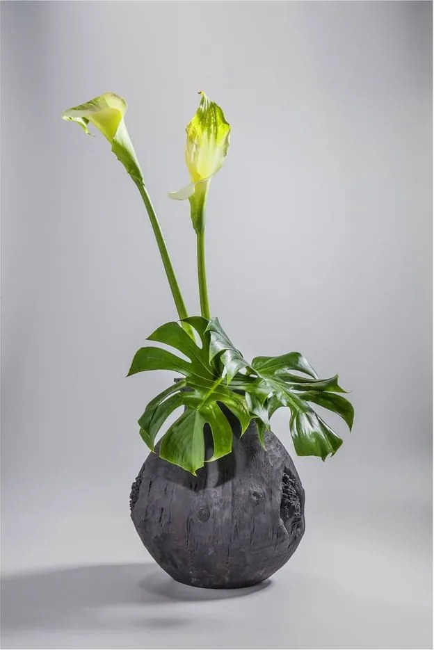 Čierna váza Kare Design Elemento, výška 41 cm
