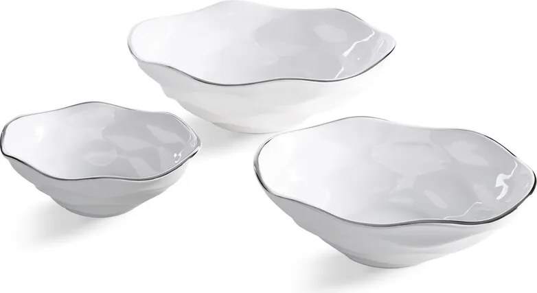 Dekorstudio Dekoratívna keramická misa BONI 30x19 cm - biela