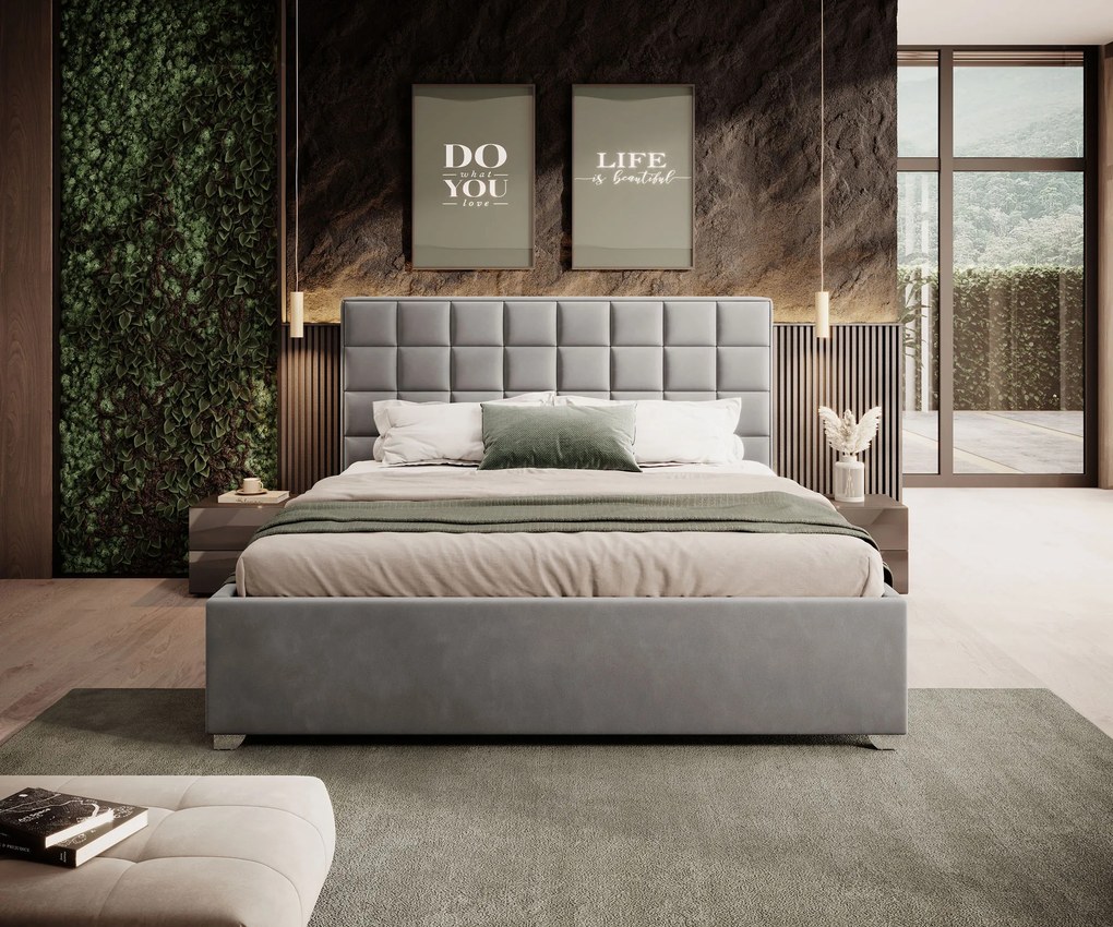PROXIMA.store - Dizajnová čalúnená posteľ MONZA FARBA: tmavosivá, ROZMER: 180 x 200 cm